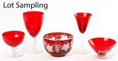 RED CUT TO CLEAR STEMWARE AND