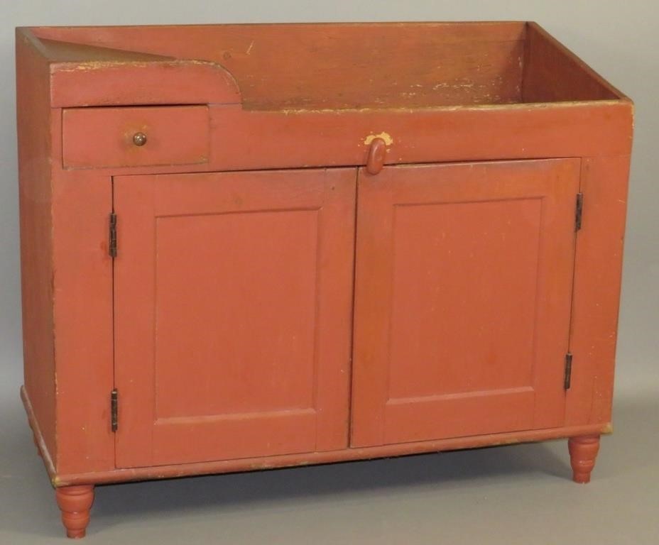 RED DRY SINKca. 1840; in an old red