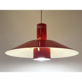 Red Enameled Metal Hanging Pen