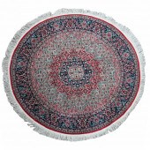 RED FIELD ROUND PERSIAN CARPET