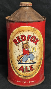 RED FOX ALE QUART CONE TOP BEE