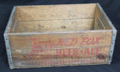 RED FOX WOOD CRATE<br>Vintage