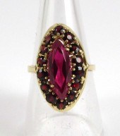 RED GARNET AND SYNTHETIC RED R