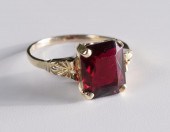 RED GARNET SOLITAIRE RINGRED G
