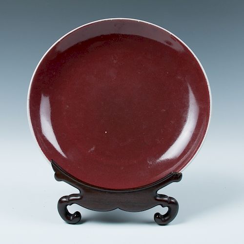 RED GLAZED DISHA copper red