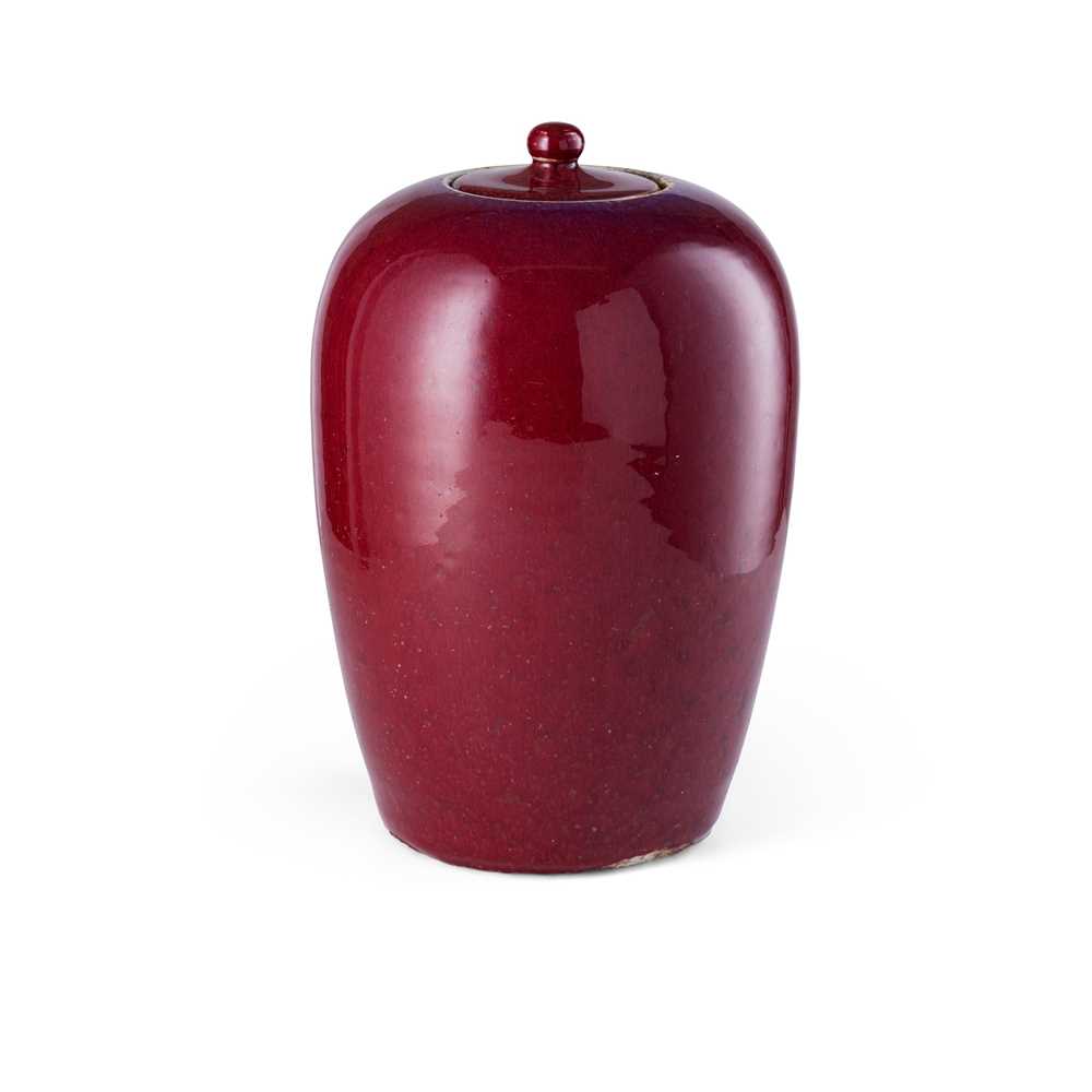 RED GLAZED GINGER JAR 19TH-20TH