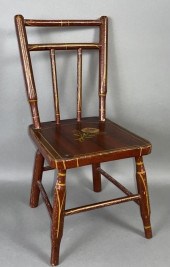 RED GRAIN PAINTED CHILD'S ROD