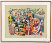 RED GROOMS, SCREEN PRINT WITH