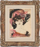 RED GROOMS WATERCOLOR PORTRAIT