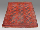 RED GROUND AFGHANI RUG: Approx