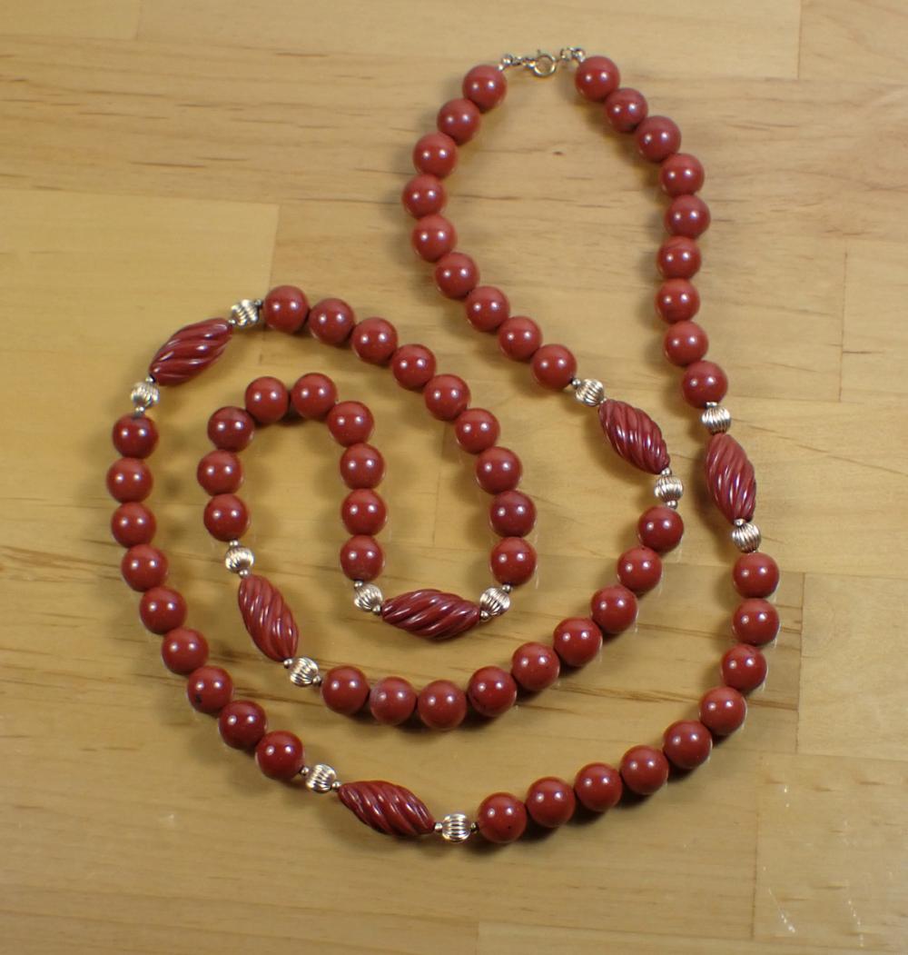 RED JASPER AND FOURTEEN KARAT