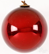 RED KUGEL TYPE CHRISTMAS ORNAM