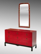 RED LACQUER CHINESE STYLE DRES