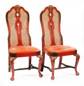 RED LACQUER, PARCEL GILT SIDE