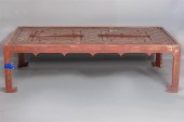 RED LACQUERED DOOR MOUNTED AS