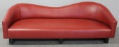 Red Leather Midcentury Style S
