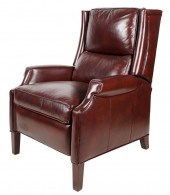 RED LEATHER RECLINER ARMCHAIRw