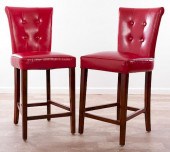 RED LEATHERETTE COUNTER STOOLS