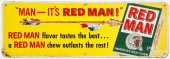 RED MAN CHEWING TOBACCO TIN AD