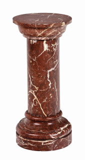 RED MARBLE PEDESTAL<br>A mediu