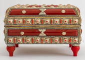 RED MOROCCAN DECORATIVE BOX<br