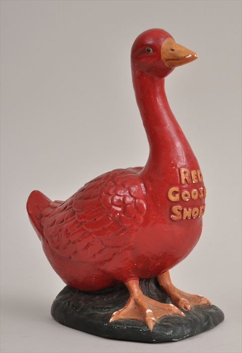 RED PAINTED CAST PLASTER STORE