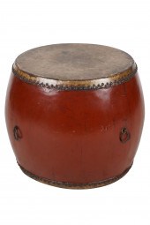 RED-PAINTED DOUBLE SIDED DRUMw