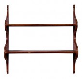 Red-painted hanging shelf, pin
