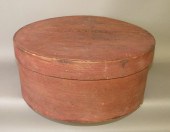 RED PAINTED LIDDED ROUND CHEES
