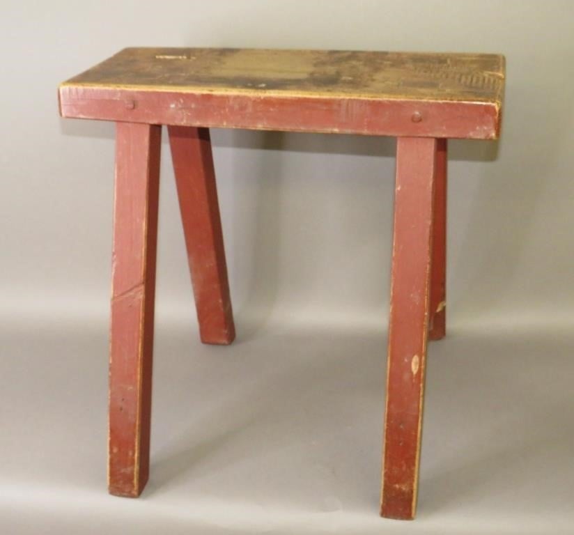 RED PAINTED MORTISE & PIN