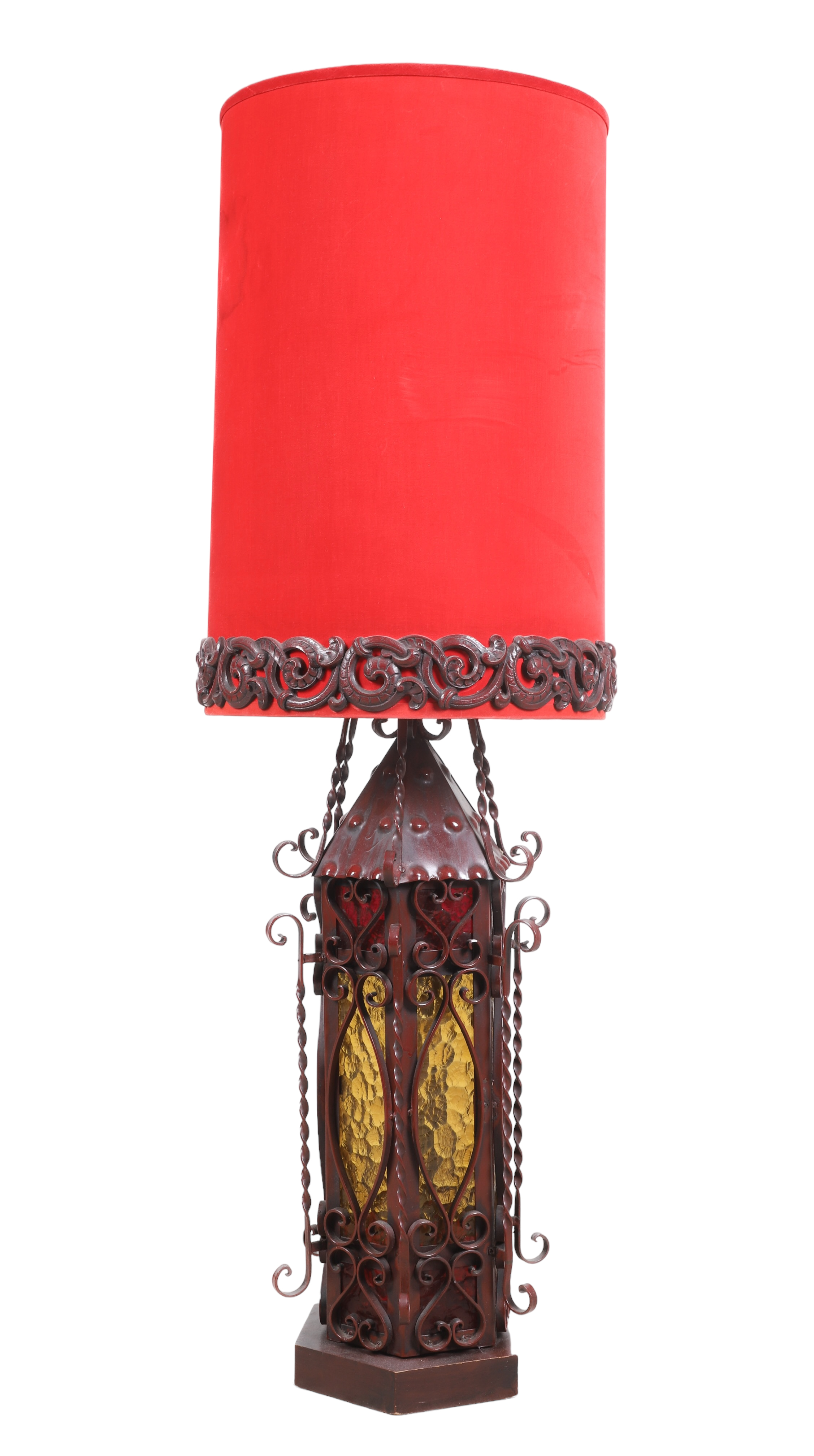 Red painted oversized Spanish