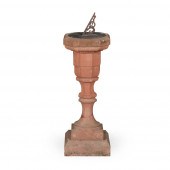 RED SANDSTONE AND BRONZE SUNDI