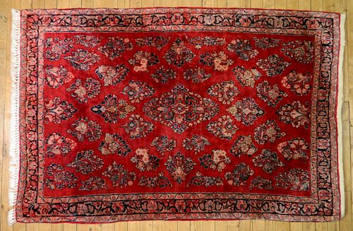 RED SAROUK RUGRed Sarouk rug.