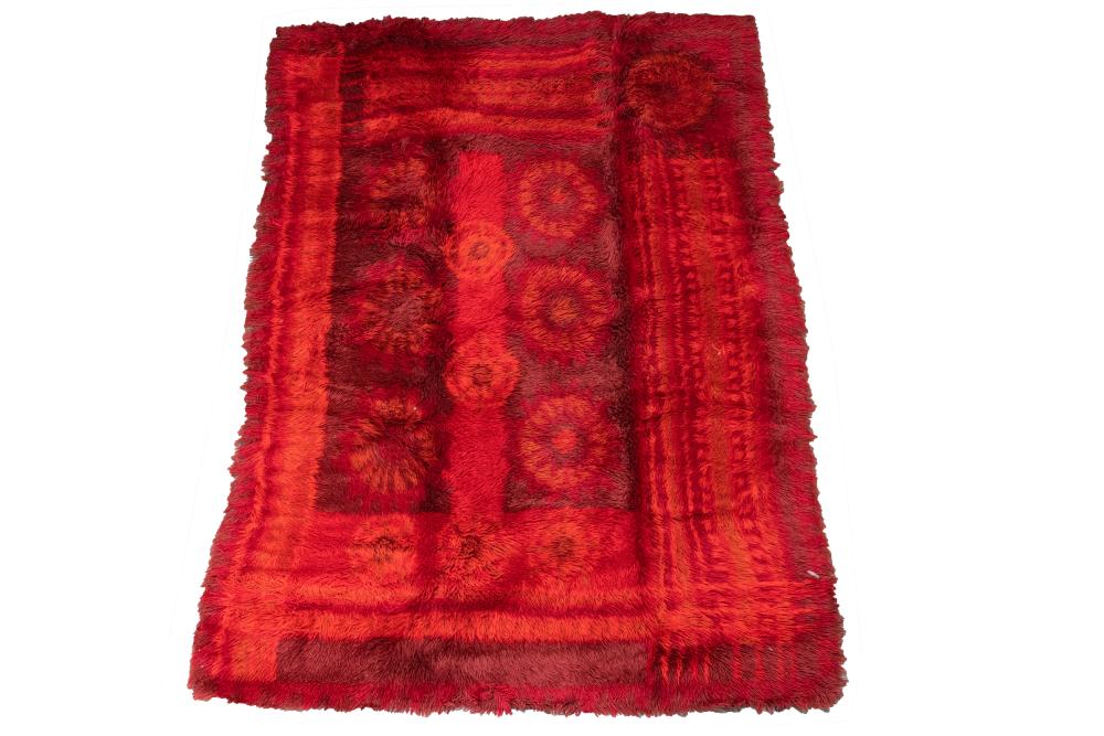 RED SHAG CARPETProvenance: The