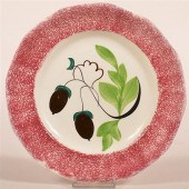 RED SPATTER ACORN PATTERN IRON