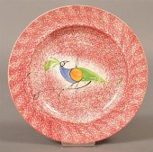 RED SPATTER CHINA PEAFOWL PATT