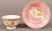 RED SPATTER CHINA PEAFOWL PATT