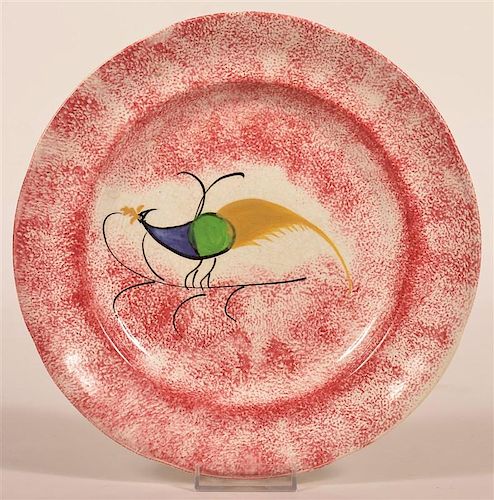 RED SPATTER PEAFOWL PATTERN