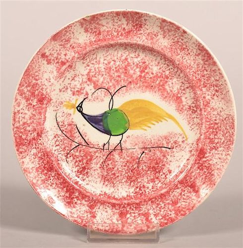 RED SPATTER PEAFOWL PATTERN