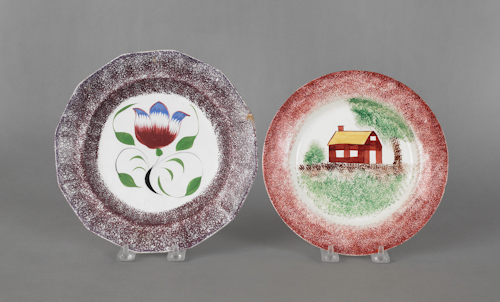 Red spatter plate with