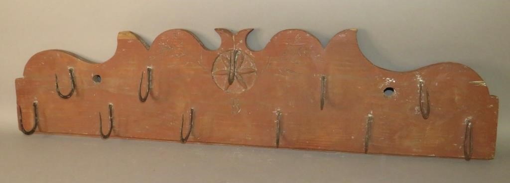 RED STAINED & CARVED SOFTWOOD