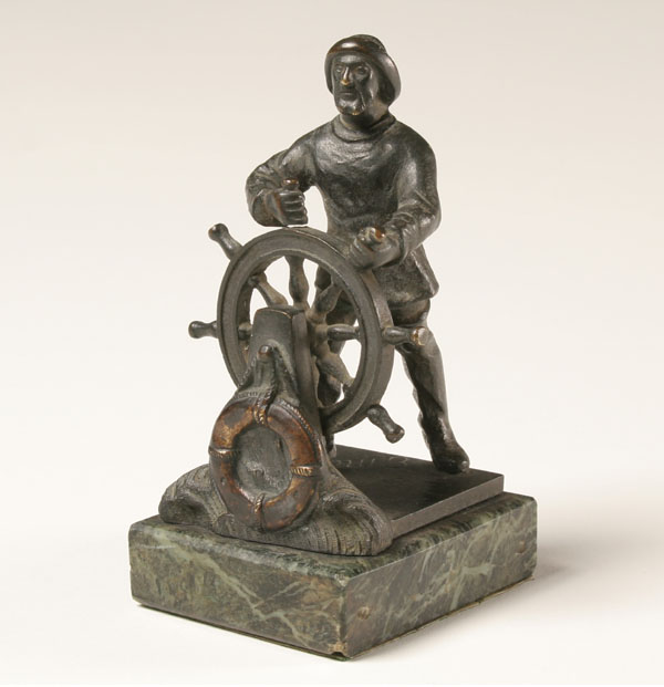 Red Star Line bronze figure of a