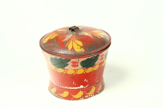 RED TOLE COVERED SUGAR. 