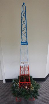 RED, WHITE AND BLUE PAINTED WI