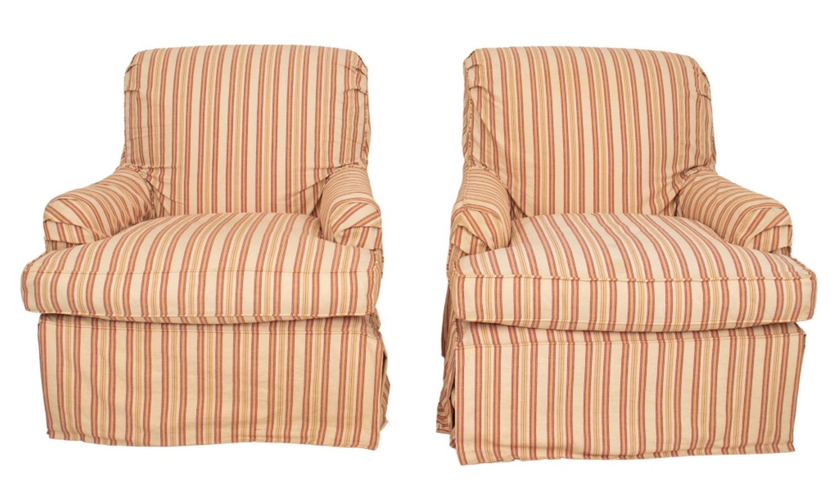 RED WHITE & OCHRE STRIPE