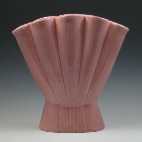 Red Wing Gladiola Fan Vase marked