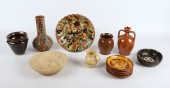 Redware and style pottery grou