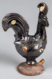 REDWARE BIRD WHISTLE, 19TH C.R