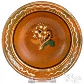 REDWARE BOWL, 19TH C.Redware b