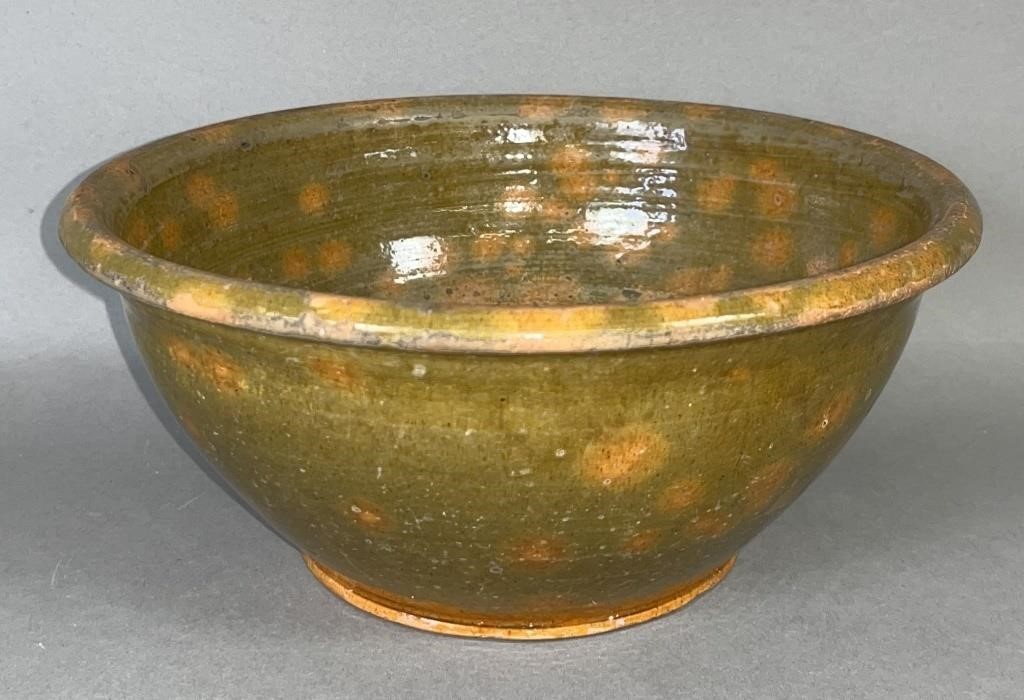 REDWARE BOWL CA. 1890; WITH A